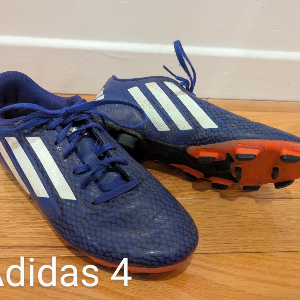 Adidas 4 Navy and White Sports Shoes
